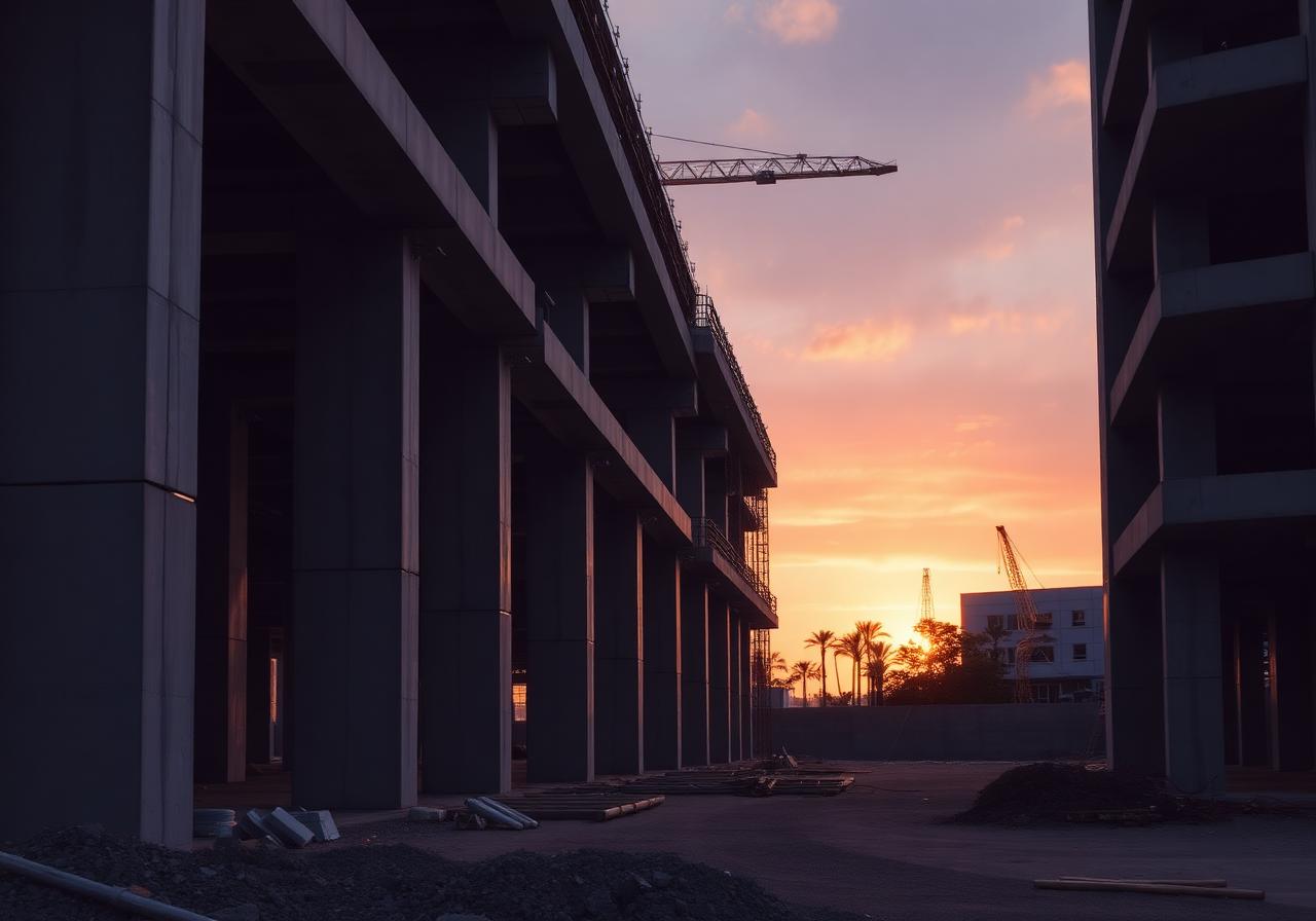 Estrutura de concreto armado em obra